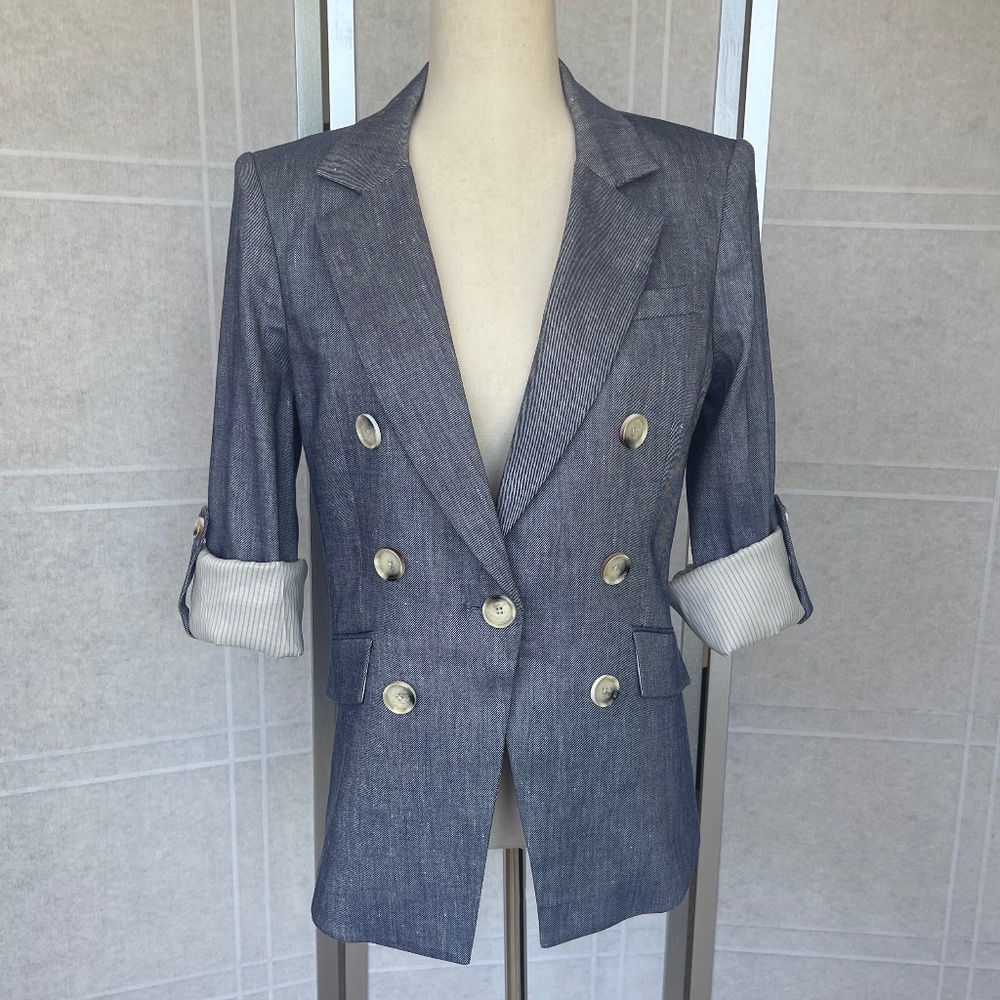 NWOT Veronica Beard Blue Kelson Dickey Jacket sz 8 - Picture 6 of 15